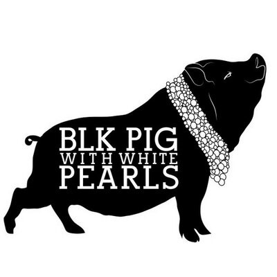 Black Pig with White Pearls